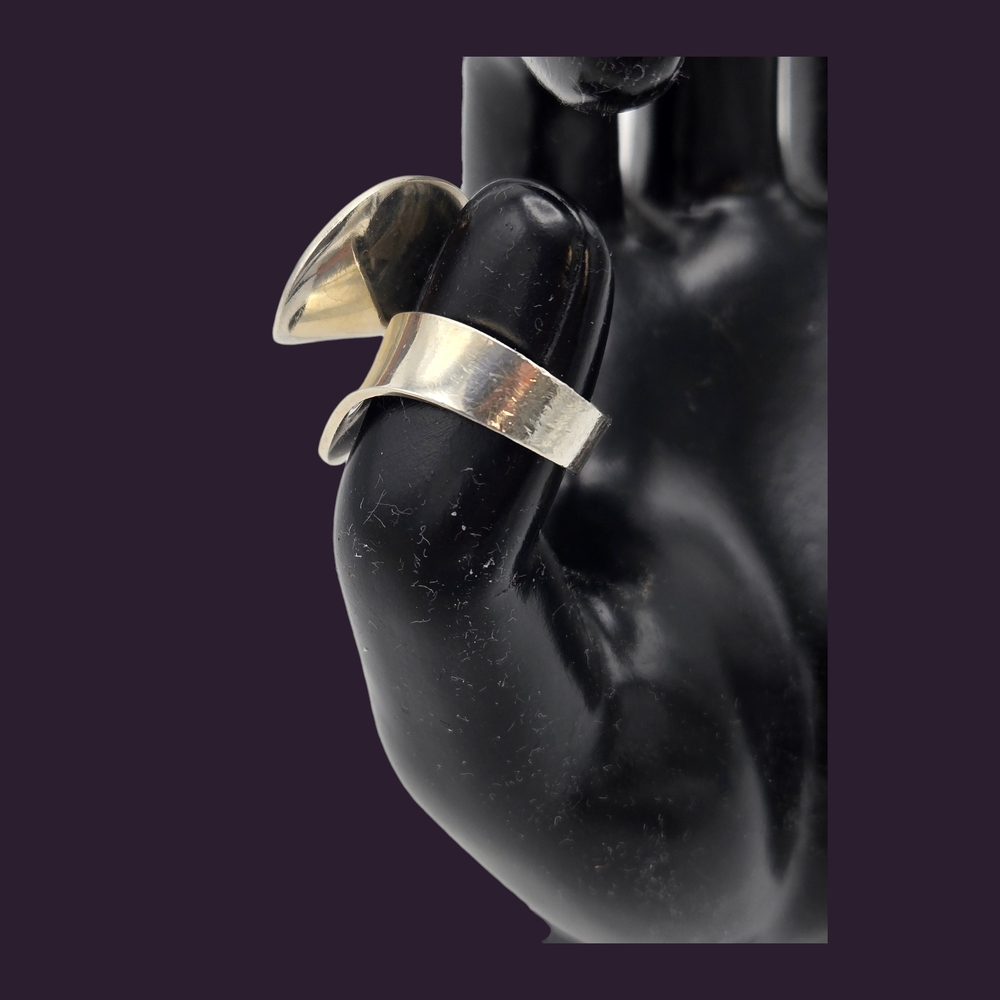 VTG Ibe Dahlquist for Georg Jensen Sterling Ring Model 130 Biomorphic Modernist - Picture 3 of 8